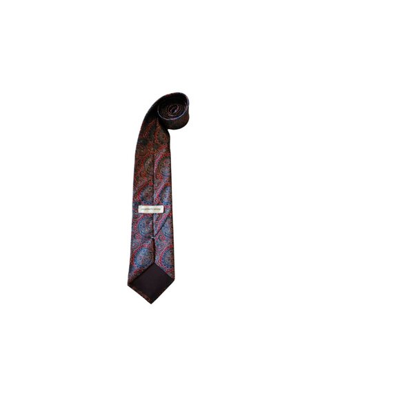 Geoffrey Beene Red and Blue Paisley Tie - Picture 3 of 7